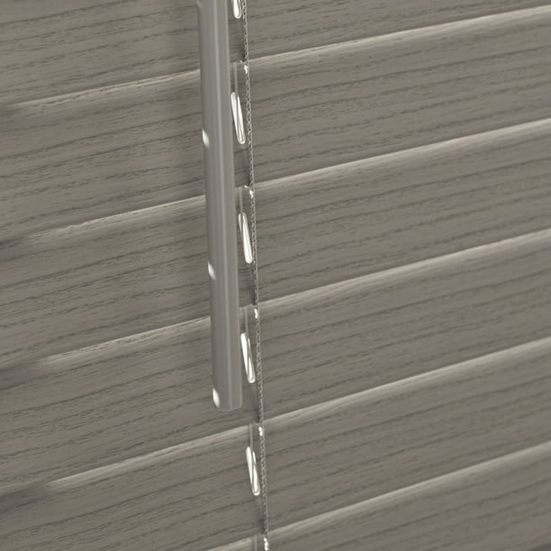 Better Homes & Gardens 2" Cordless Faux Wood Horizontal Blinds, Rustic Gray, 34" W x 64" L