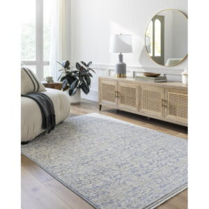 Better Homes & Gardens Blue Floral Indoor Area Rug, 5' x 7'