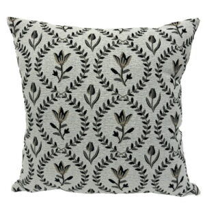 Better Homes & Gardens Floral Decorative Outdoor Throw Pillow, Off-White/Black