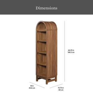 Better Homes & Gardens Juliet Narrow Arch Bookcase, Walnut Finish