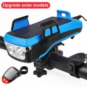 Bicycle Lights Front and Rear Solar Rechargeable,4000mAh 800Lumens. Led Bike Turn Signal Directional Brake Light Lamp Sound Horn ?Headlight-Taillight