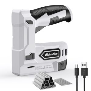 Bielmeier Electric Staple Gun, 2 in 1 Lithium-ion Electric Stapler, 4V Cordless Brad Nailer Kit with Staples Nails, USB Charger, Power Tacker for Upholstery, Material Repair,...