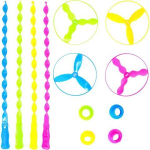 Big Mos Toys Flying Discs - Twist Disc Flyer Saucers with Launchers for Party Favors and Prizes Outdoor Toy - 40 Sets