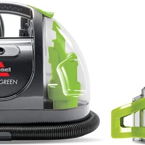 BISSELL - Portable Carpet Cleaner - Little Green Carpet & Upholstery Machine - 48oz Capacity with Stain Brush and self-Cleaning Hydro-Rinse Tool for Home and Automotive use