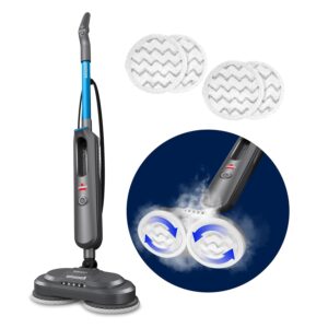 Bissell SpinWave SmartSteam Scrubbing Steam Mop with Extra Set of Rotating Mop Pads, 3897B
