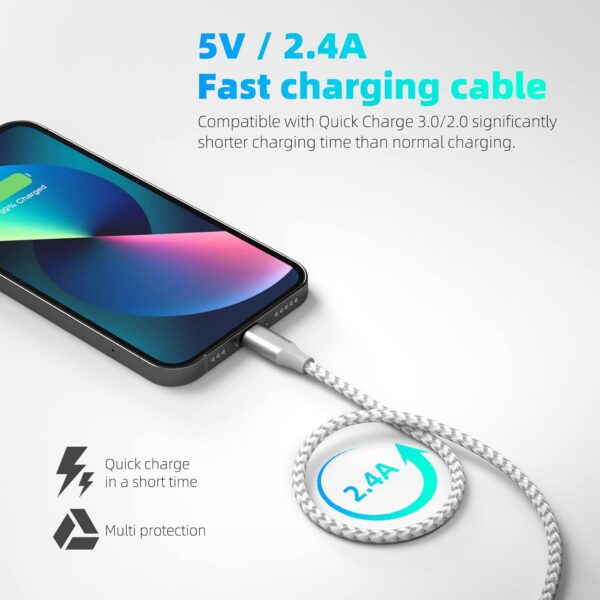 Bkayp Apple MFi Certified iPhone Charger 3pack 10FT Long Lightning Cable Fast Charging High Speed Data Sync USB Cable Compatible iPhone 13/12/11 Pro Max/XS...