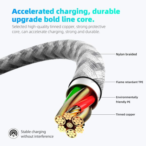Bkayp Apple MFi Certified iPhone Charger 3pack 10FT Long Lightning Cable Fast Charging High Speed Data Sync USB Cable Compatible iPhone 13/12/11 Pro Max/XS...