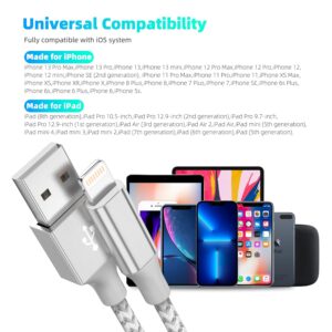 Bkayp Apple MFi Certified iPhone Charger 3pack 10FT Long Lightning Cable Fast Charging High Speed Data Sync USB Cable Compatible iPhone 13/12/11 Pro Max/XS...