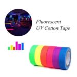 Black light Reactive Fluorescent Cloth Tape Glow in The Dark Neon Gaffer Tape 0.6in x 16ft Decorative Paper Tape for Party*