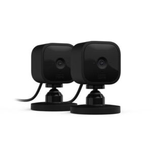 Blink Mini Compact Indoor Plug-in Smart Security Camera - 2 Camera (Black) - Newegg.com