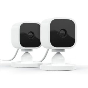 Blink Mini Compact Indoor Plug-in Smart Security Camera - 2 Camera (White)