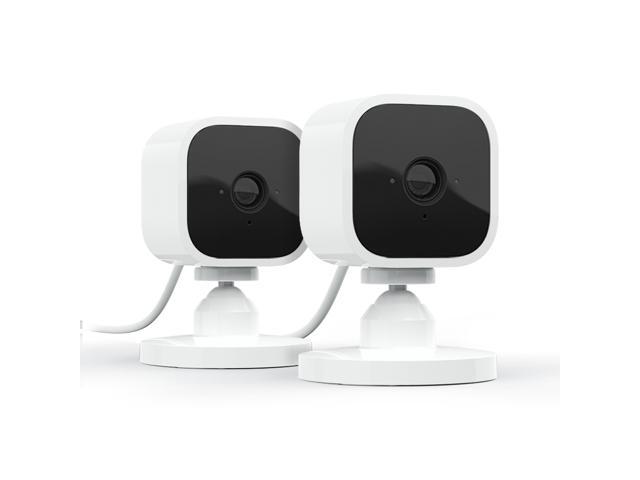 Blink Mini Compact Indoor Plug-in Smart Security Camera - 2 Camera (White)
