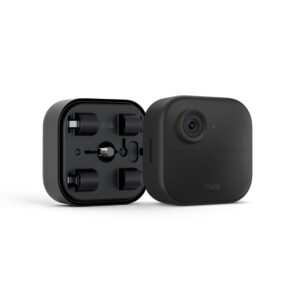 Blink Outdoor 4 (newest model) + Battery Extension Pack — Four-year battery wireless smart security camera, two-way audio, HD live view, enhanced motion detection — 1 camera system