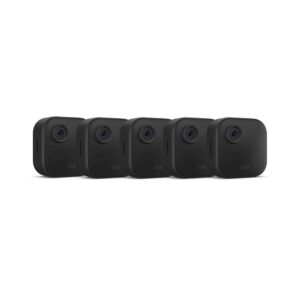 Blink Outdoor 4 (newest model), Wireless smart security camera, two-year battery, 1080p HD day and infrared night live view, two-way talk – 3 camera system