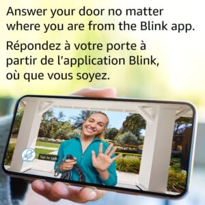 Blink Video Doorbell — Two-way audio, HD video, long-lasting battery life, wired or wire-free install, motion detection, chime app alerts, Works with Alexa (Black)
