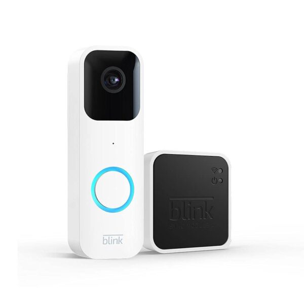 Blink Video Doorbell — Two-way audio, HD video, long-lasting battery life, wired or wire-free install, motion detection, chime app alerts, Works with Alexa (Black)
