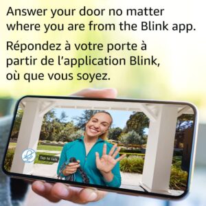 Blink Video Doorbell — Two-way audio, HD video, long-lasting battery life, wired or wire-free install, motion detection, chime app alerts, Works with Alexa (Black)