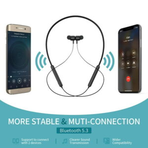 Bluetooth Earbuds, Running Wireless Headphones with 12 Hours Playtime, Waterproof HD Deep Bass Stereo Earphones for Workout and Sports, Bluetooth 5.3 Sound Isolation Headsets