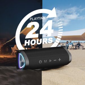 Bluetooth Speaker, Vanzon V40 Bluetooth Wireless Speakers,TWS Stereo Pairing, 24W Stereo Sound,24H Playtime, IPX7 Waterproof 5.0 Bluetooth Speaker for Home and Outdoor