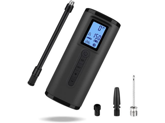 BONAEVER 150 PSI Tire Inflator Portable Air Compressor Bicycle Pump With Digital Pressure Gauge LED Light Mini Rechargeable Tire Pump Electric Air
