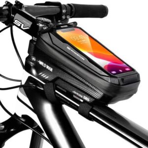 BONAEVER Bike Phone Bag Frame Bag Waterproof Bike Phone Holder MTB Frame Bag Handlebar Pouch Touch Screen Cycling Phone Mount for Smartphone Under 6.5