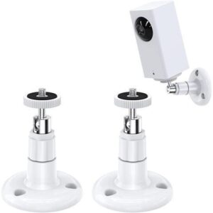 BONAEVER Wall Mount Compatible with Wyze Cam Pan & Wyze Cam Pan V2 & Wyze Cam V3 Adjustable Indoor Outdoor Mount for WyzeCam Pan/WyzeCam