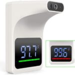 BONAEVER Wall Mounted Infrared Forehead Thermometer for Adults Non Contact Digital Wall Thermometer with LCD Display Fever Alarm Accurate Instant