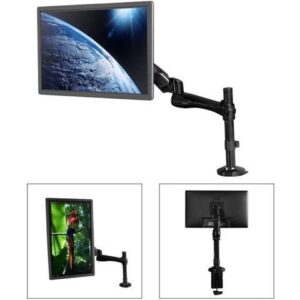 Boost Industries Universal DMA-1327 Single Monitor Desktop Mount for Computer PC Monitor or TV 13" - 27" LED LCD Screens