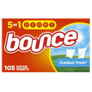 Bounce Fabric Dryer Sheets, Outdoor Fresh Scent, 105 Count
