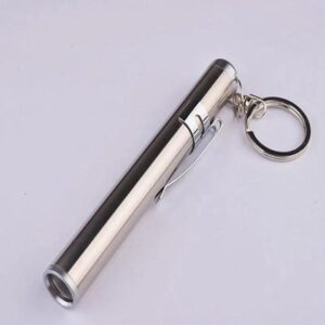 Bright Mini Pocket Flashlight With Metal Clip White And Yellow Led Flash Light AAA Mini Flashlight keychain mini Torch