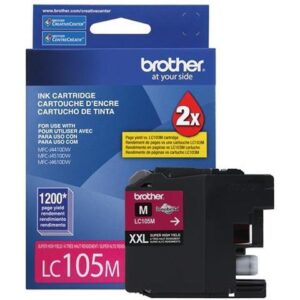 Brother LC105MS Ink Cartridge 1,200 Pages Yield; Magenta