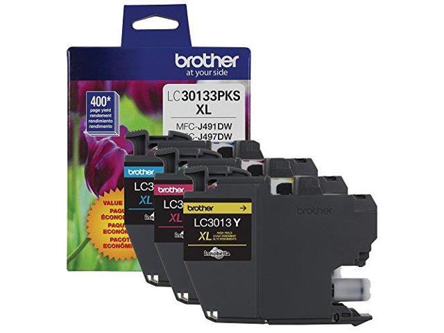 Brother LC30133PKS High Yield Ink Cartridge - Combo Pack - Cyan/Magenta/Yellow