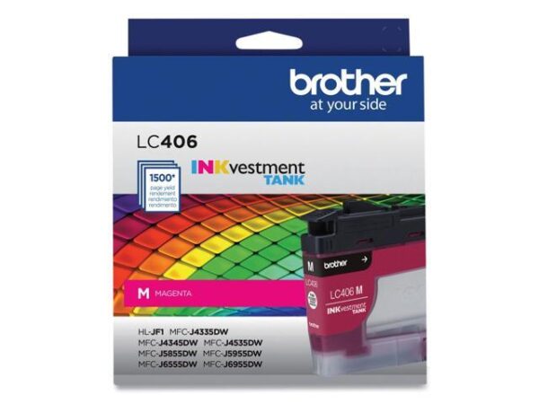 Brother LC406MS INKvestment Ink 1500 Page-Yield Magenta Brother LC406MS INKvestment Ink 1500 Page-Yield Magenta