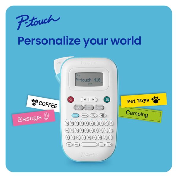 Brother P-touch PT-N10 Personal Handheld Label Maker Machine with Btag Tape, Portable Label Printer, Easy to Use, Multiple Font Styles, User-Friendly Templates for Organizing,...