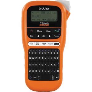 Brother PT-E110 Industrial Handheld Mobile Labeling Tool Kit, QWERTY Keyboard (Requires 6 AAA Alkaline Batteries or AC Adapter (AD-24) Sold
