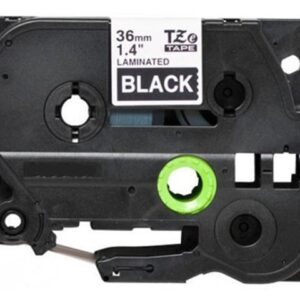Brother TZe-365 Label Tape, 36mm (1.5"), Length of 8M, White on Black ,Compatible
