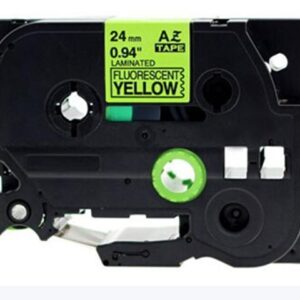 Brother TZE-C51 Compatible Label Tape, 24mm, Length of 8M Black on Fluorescent Yellow