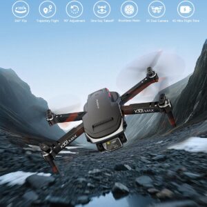 Brushless Super Endurance Foldable Drone for Beginners 35+ mins Flight Time Drone with 90° Wide-Angle 2K HD Camera, Dual Cameras, Auto Hover and Trajectory Flight(3 Batteries)