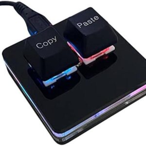 BTXETUEL Copy and Paste 2-Key Keyboard SAYO OSU Keypad Hotswap One Handed Mechanical Gaming Keyboard Cherry Switch RGB Backlit Mini USB Keypad for