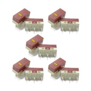 BUCIER 10Piece Mouse Micro Switch Micro Mute Button HUANO Silent Mouse Microswitch(10)