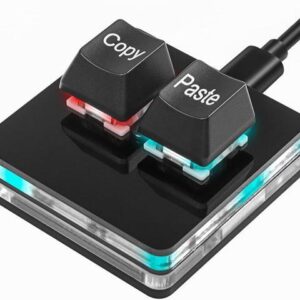 BUCIER USB Mini 2 Key Keypad 2-Key Copy Paste Keyboard OSU Keypad HotSwap One Handed Mechanical Gaming Keyboard with USB Cable for Accounting Working