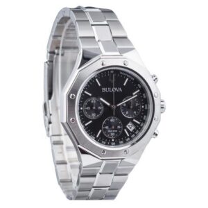 Bulova Classic Chronograph Black Dial Quartz 100M Men's Watch 96B410