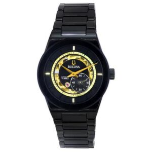 Bulova Modern Millennia Semi Skeleton Black Dial Automatic 98A291 Men's Watch