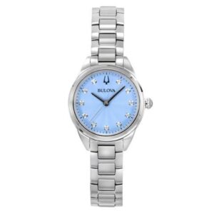 Bulova Sutton Light Blue Dial Quartz Casual Women's Watch 96P250