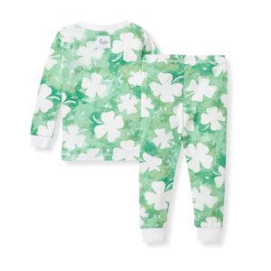 Burt's Bees Baby Girls' 2-Piece Long Sleeve Tee and Pants Organic Cotton Pajama Set