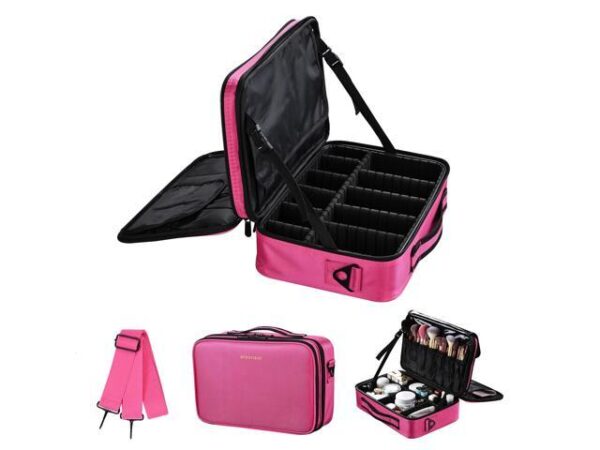 Byootique 13" Makeup Train Case Cosmetic Organized Bag Travel Storage Backpack Byootique 13" Makeup Train Case Cosmetic Organized Bag Travel Storage Backpack