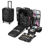 Byootique® Makeup Case with Straps Independent Travel Toiletry Bags Rolling Nylon Makeup Artist Organizer