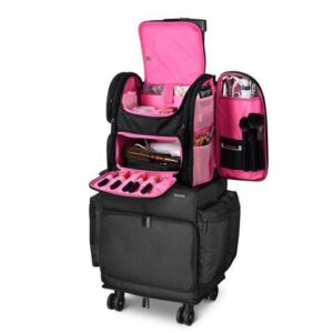 Byootique Rolling Hairdresser Organizer Case w/ Hair Tools Travel Bag Backpack
