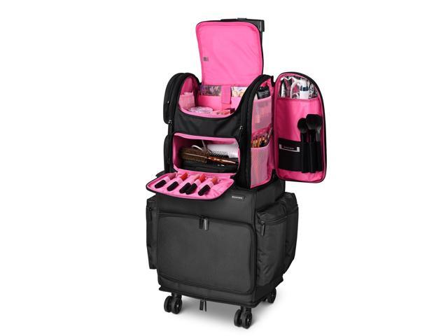 Byootique Rolling Hairdresser Organizer Case w/ Hair Tools Travel Bag Backpack
