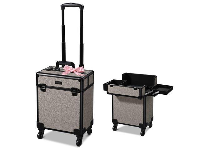 Byootique Rolling Makeup Train Case Cosmetic Trolley Organizer Rococo GainsBoro